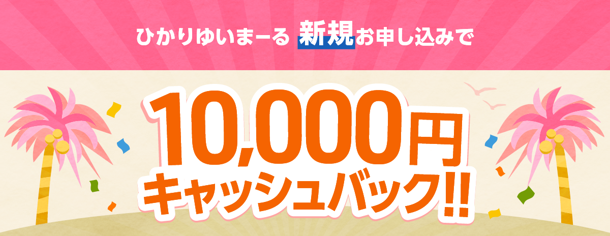 ひかりゆいまーる通常新規キャッシュバック｜沖縄セルラー電話株式会社