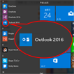 Outlook 2016画面